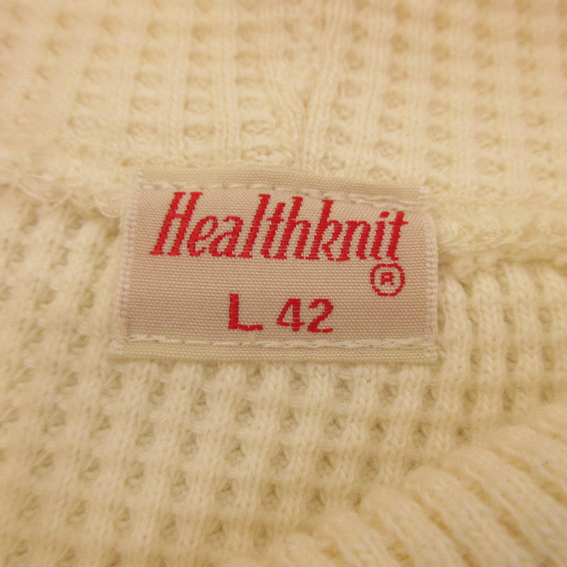 【中古】Healthknit | ヘルスニット スーパーヘビーワッフルタートルネック 長袖Tシャツ アイボリー サイズ:L