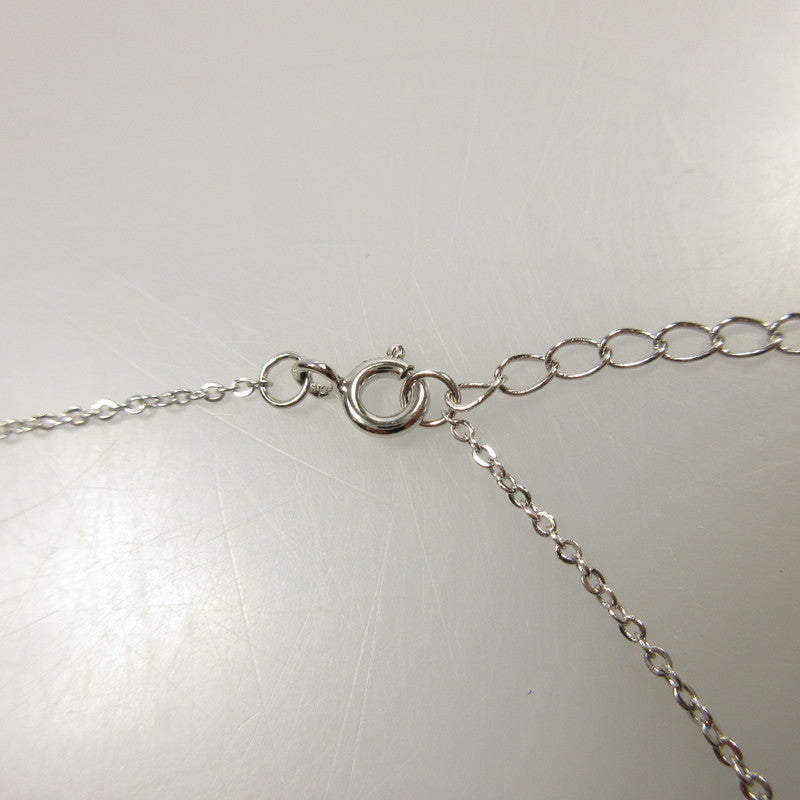 【中古】 ダンシングストーンイニシャル ネックレス シルバー