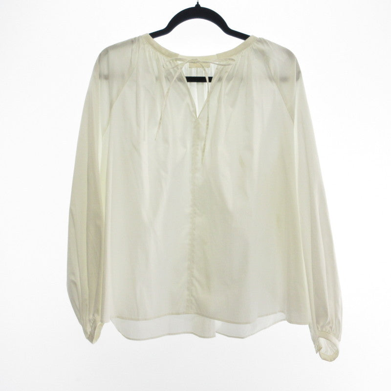 【中古】BALLSEY | ボールジー ハイカウントサテン ボリュームスリーブブラウス ブラウス 11-01-14-01101 ホワイト サイズ:36