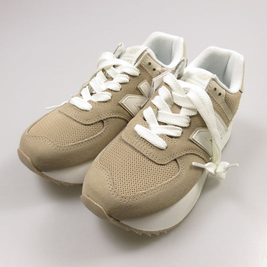 【中古】NEW BALANCE | ニューバランス スニーカー WL574ZSM ブラウン 24.5cm