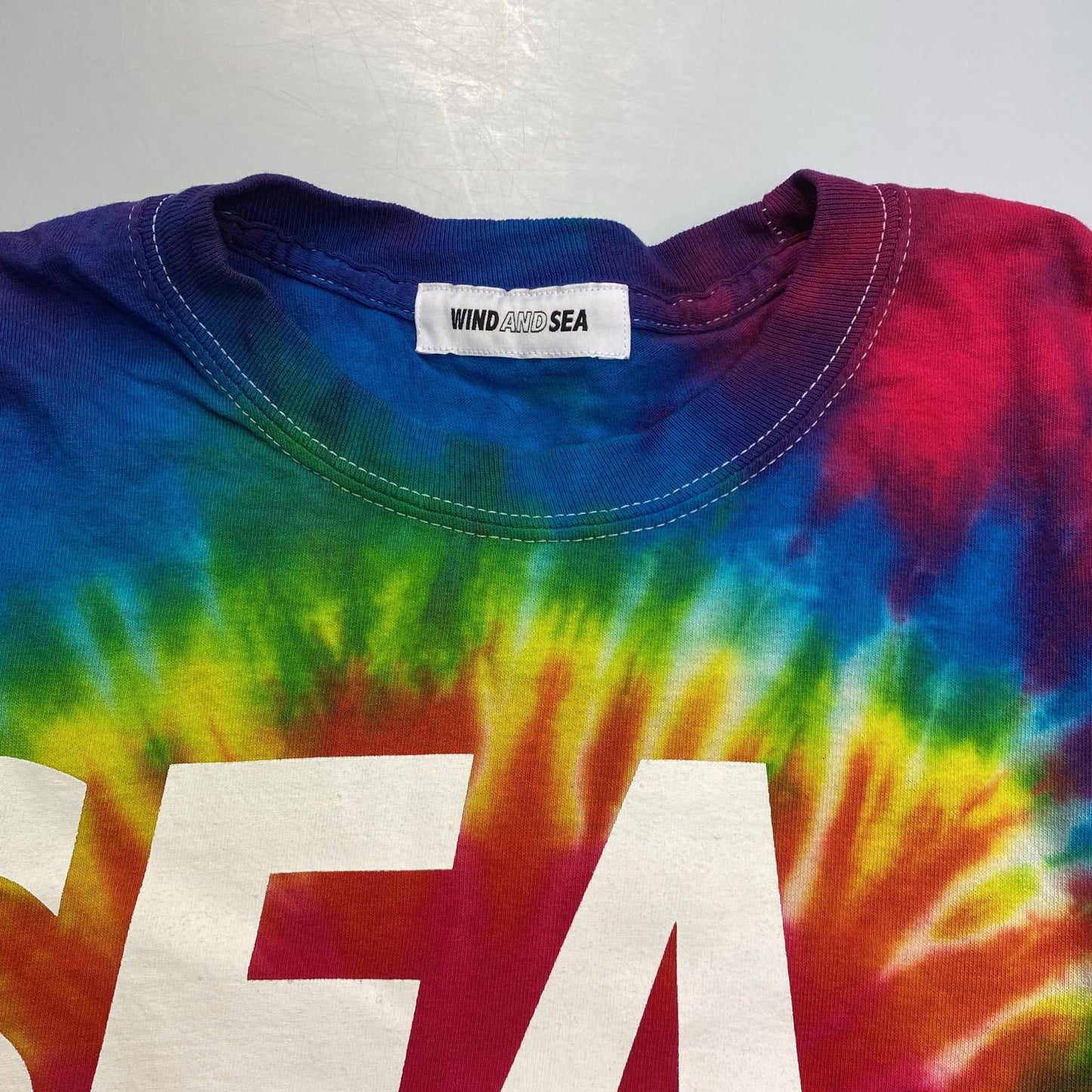【中古】WIND AND SEA | ウィンダンシーウインダンシー LONG SLEEVE CUT-SEWN TIEDIE 長袖Tシャツ WDS-CS-121 年式:2019S/S マルチカラー サイズ:L