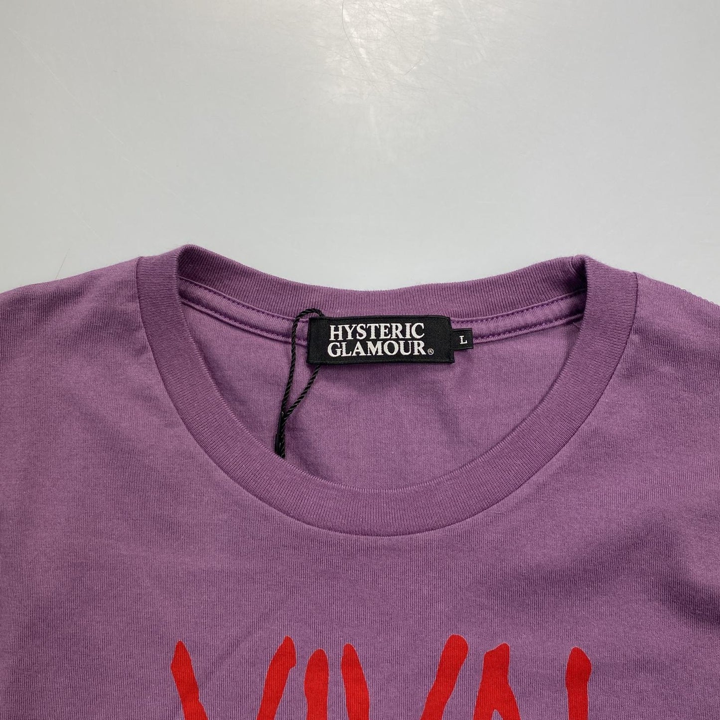 【中古】HYSTERIC GLAMOUR | ヒステリックグラマー VIVA! HYSTERIC 半袖Tシャツ 0243CT14 年式:2014A/W パープル サイズ:L