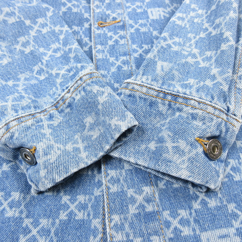 【中古】OFF-WHITE | オフホワイト Monogram Denim Shirt デニム OMYD040S22DEN002 並行品 ブルー サイズ:S