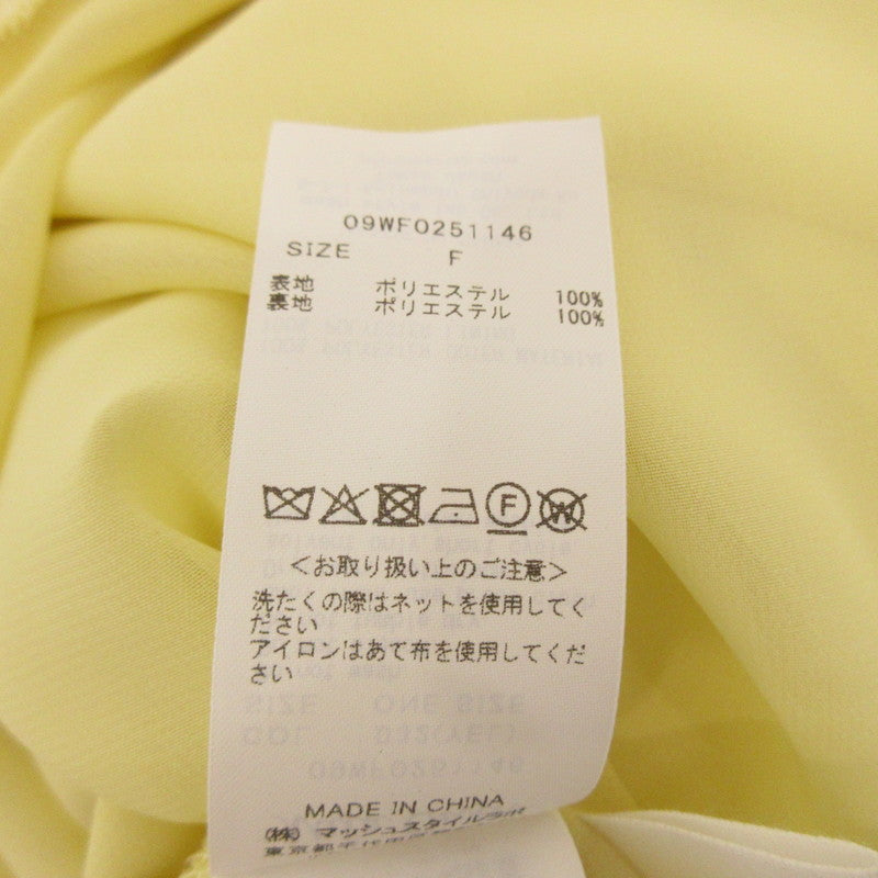 【中古】Mila Owen | ミラオーウェン レースデザインジョーゼットキャミワンピース ワンピース 09WFO251146 サイズ:F イエロー