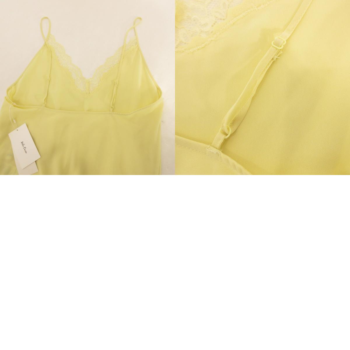 【中古】Mila Owen | ミラオーウェン レースデザインジョーゼットキャミワンピース ワンピース 09WFO251146 サイズ:F イエロー