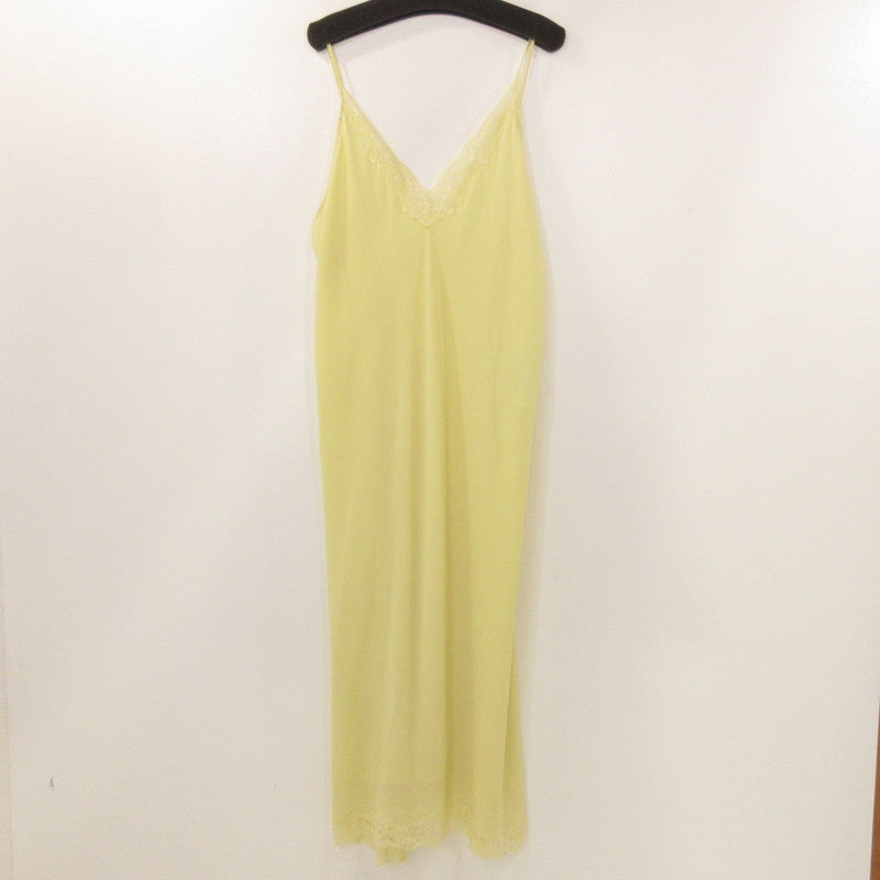 【中古】Mila Owen | ミラオーウェン レースデザインジョーゼットキャミワンピース ワンピース 09WFO251146 サイズ:F イエロー