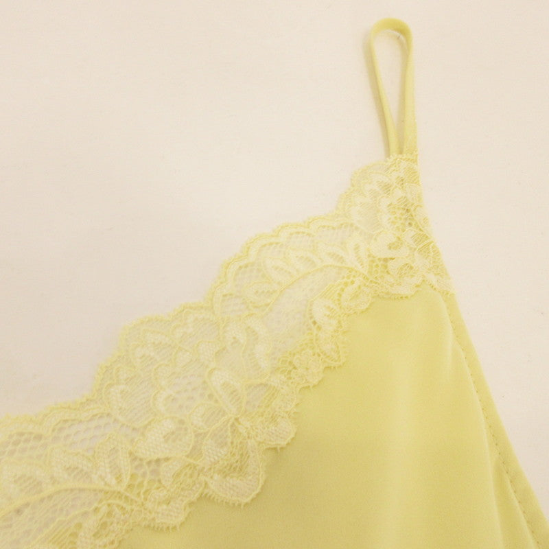 【中古】Mila Owen | ミラオーウェン レースデザインジョーゼットキャミワンピース ワンピース 09WFO251146 サイズ:F イエロー