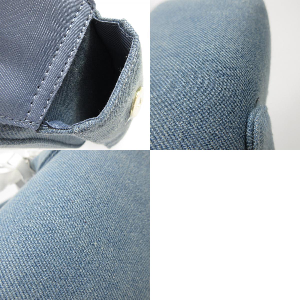 【中古】 BOSTON RIBBON DENIM BAG ハンドバッグ 592521900101-01 ブルー