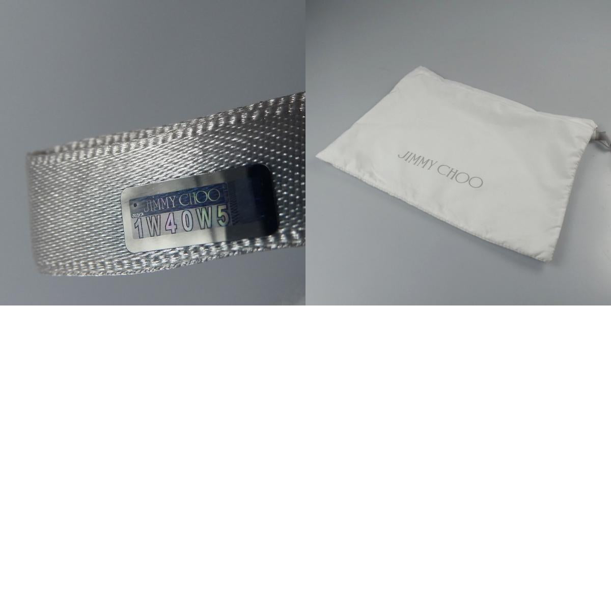 【中古】JIMMY CHOO | ジミーチュウ GRAINY CALF W DEREK GRY 152 CRYSTAL STARS クラッチバッグ J000046390001 ブラック