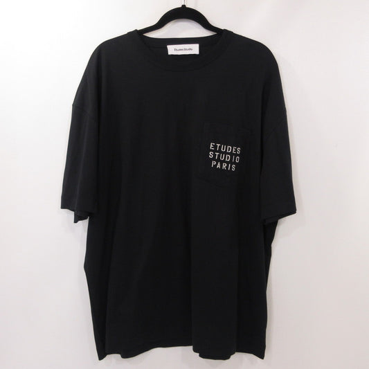 【中古】Etudes Studio | エチュードスタジオ Stencil Logo Relax Pocket T-Shirt 半袖Tシャツ H24MMTSH147-99 ブラック サイズ:L