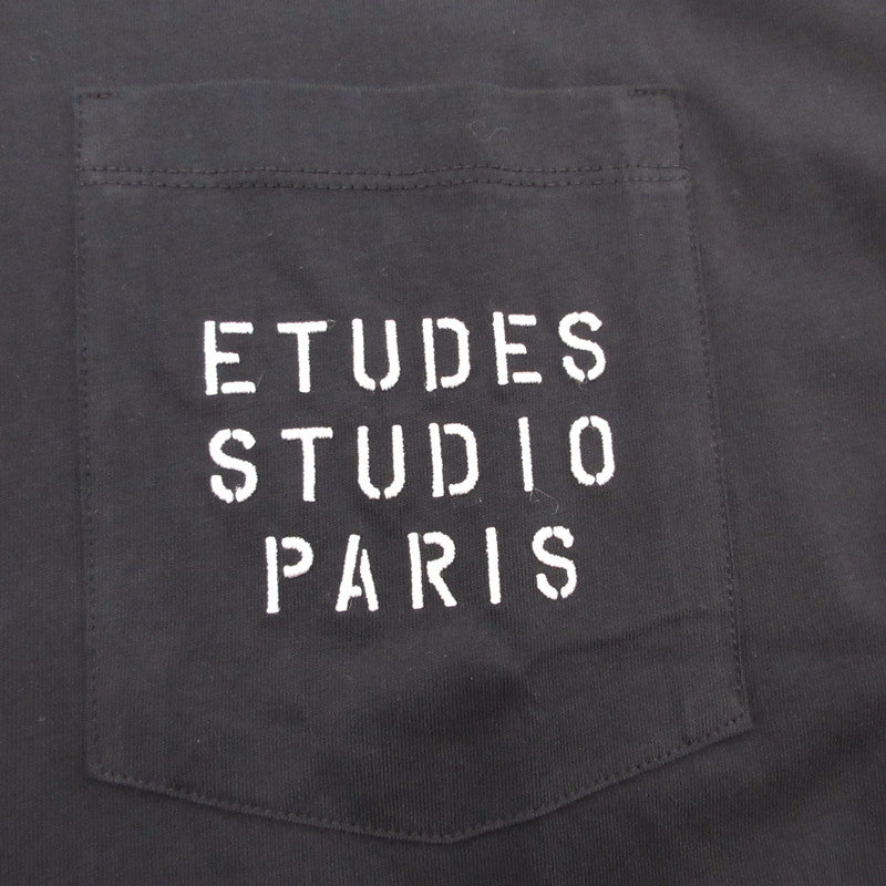 【中古】Etudes Studio | エチュードスタジオ Stencil Logo Relax Pocket T-Shirt 半袖Tシャツ H24MMTSH147-99 ブラック サイズ:L