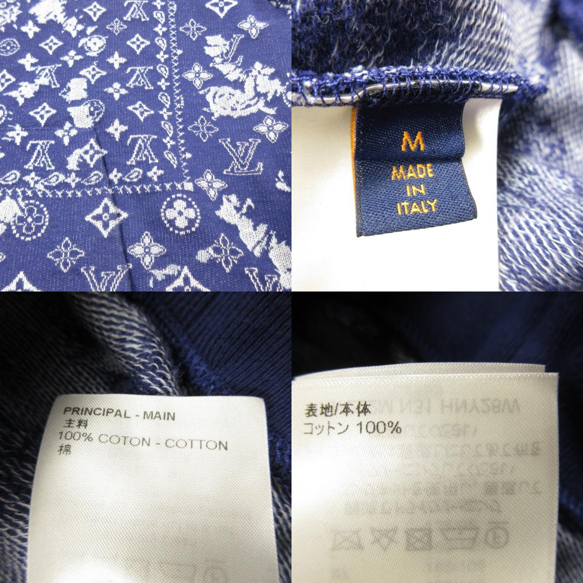 【中古】LOUIS VUITTON | ルイ・ヴィトン モノグラムバンダナショートスリーブフーディ パーカー 1AA5EF 国内正規品 サイズ:M