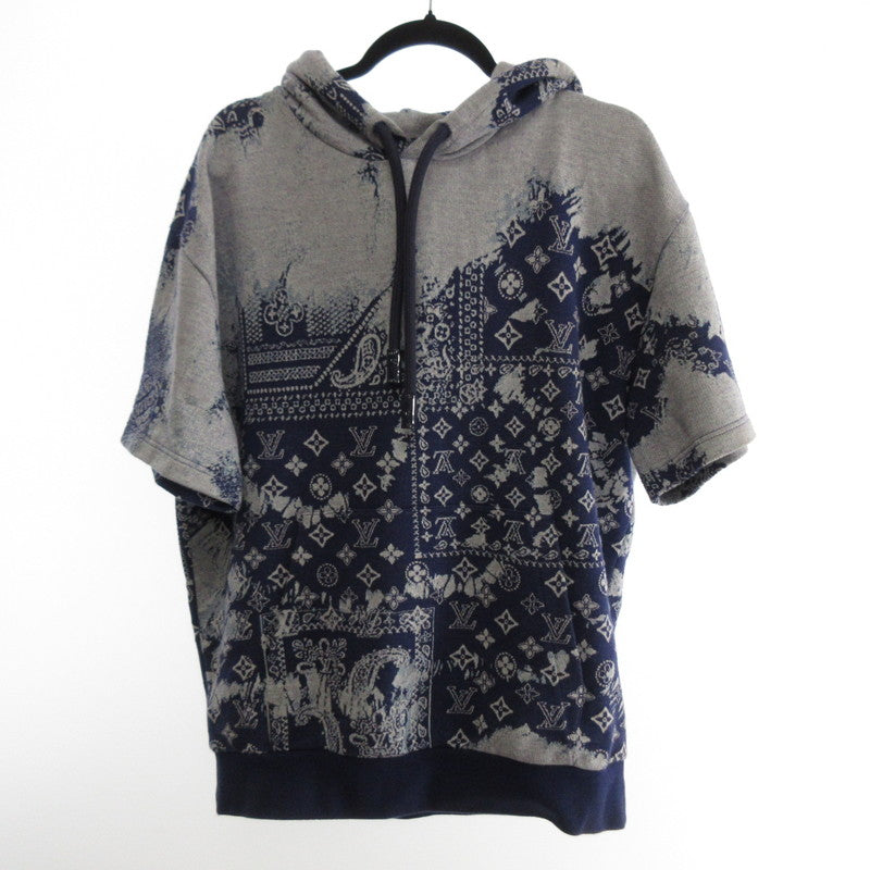 【中古】LOUIS VUITTON | ルイ・ヴィトン モノグラムバンダナショートスリーブフーディ パーカー 1AA5EF 国内正規品 サイズ:M