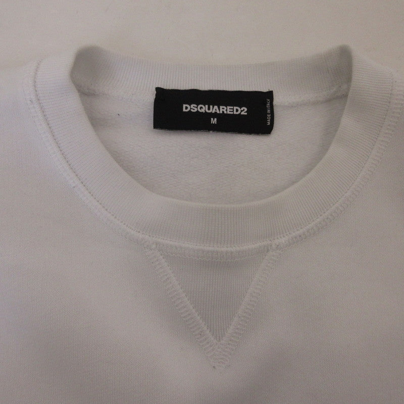 【中古】DSQUARED2 | ディースクエアード PIXELED ICON COOL スウェット S79GU0109 ホワイト サイズ:M