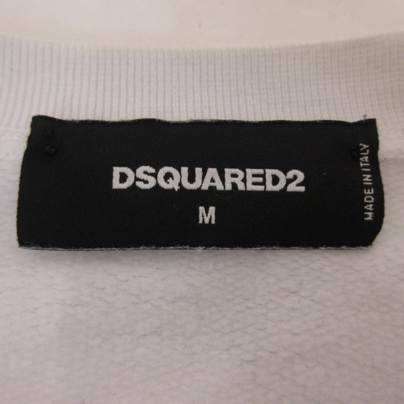 【中古】DSQUARED2 | ディースクエアード PIXELED ICON COOL スウェット S79GU0109 ホワイト サイズ:M