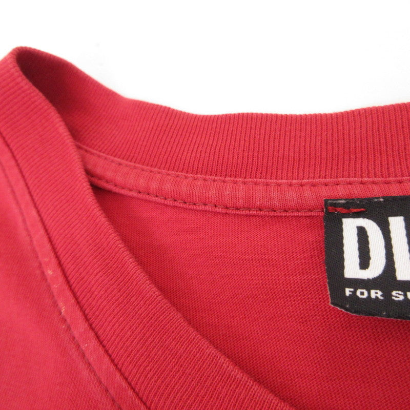 【中古】DIESEL | ディーゼル 半袖Tシャツ T-JUST-E16 レッド サイズ:L