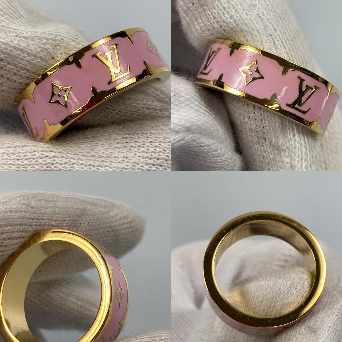 【中古】LOUIS VUITTON | ルイ・ヴィトン ナノグラムエナメル リング・指輪 M1566L