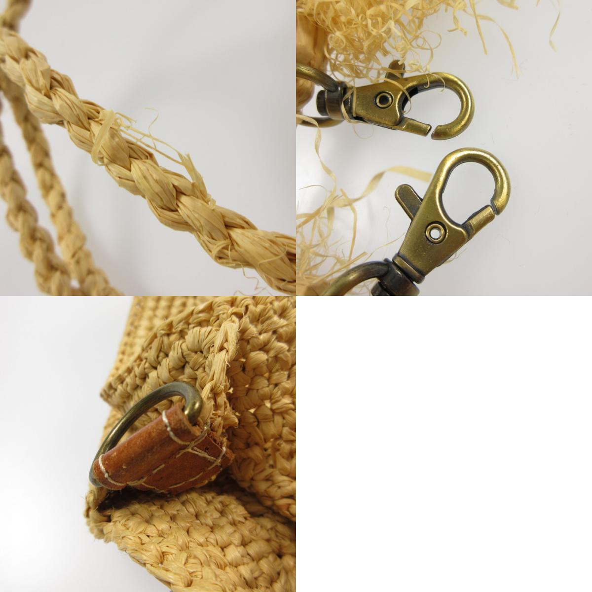 【中古】IENA | イエナ サークルカゴバッグ ラフィア その他バッグ ベージュ