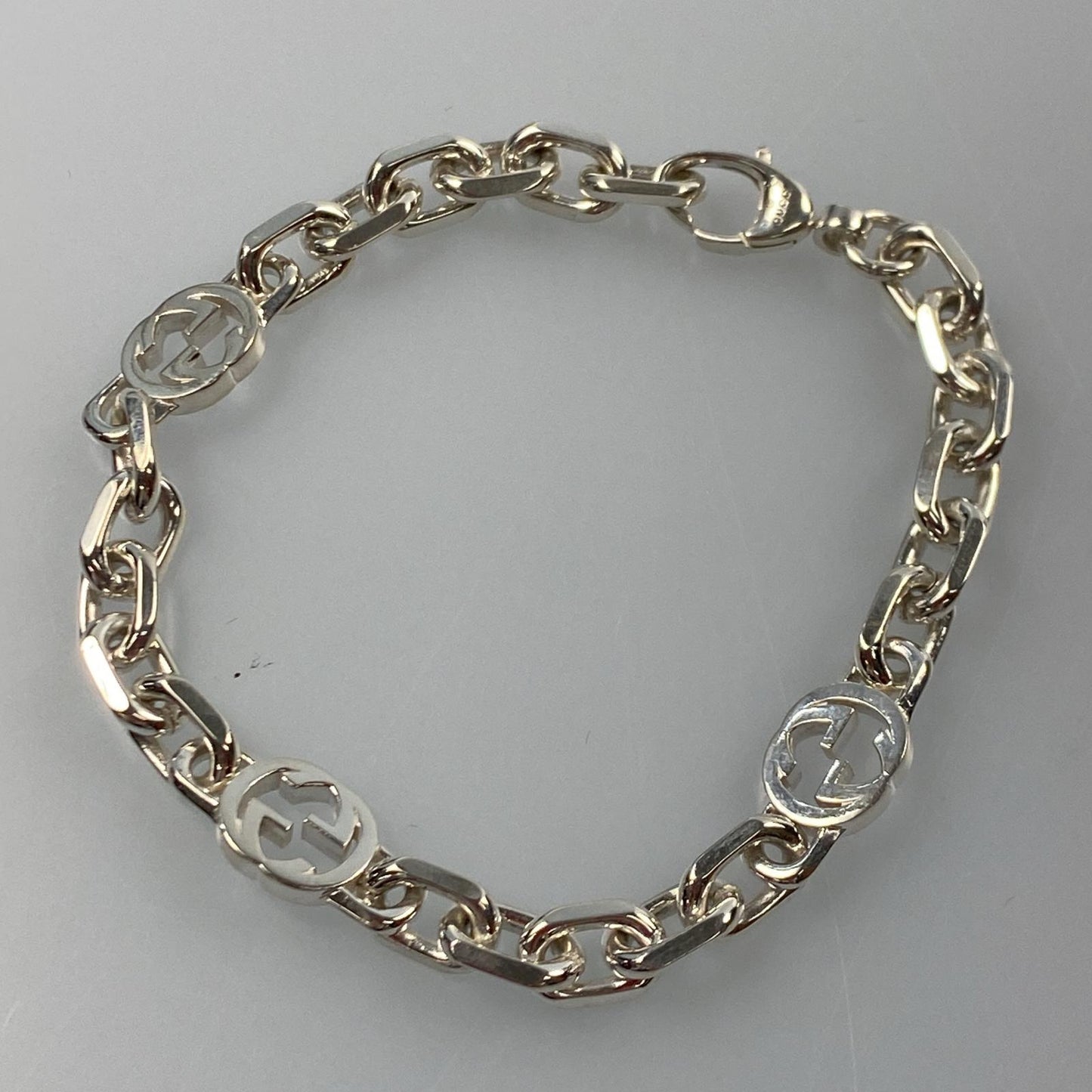 【中古】GUCCI | グッチ インターロッキングチェーン ブレスレット 620798