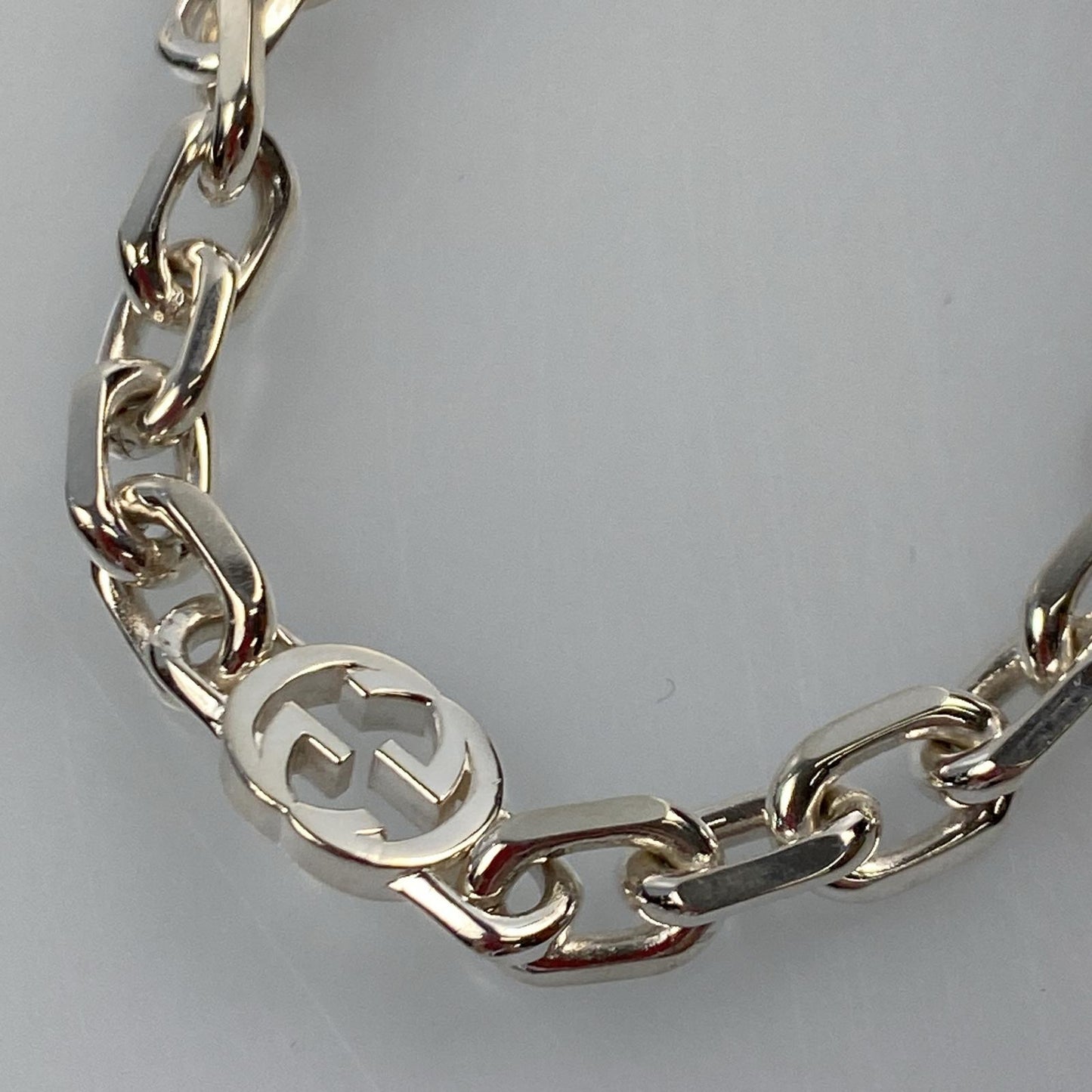 【中古】GUCCI | グッチ インターロッキングチェーン ブレスレット 620798