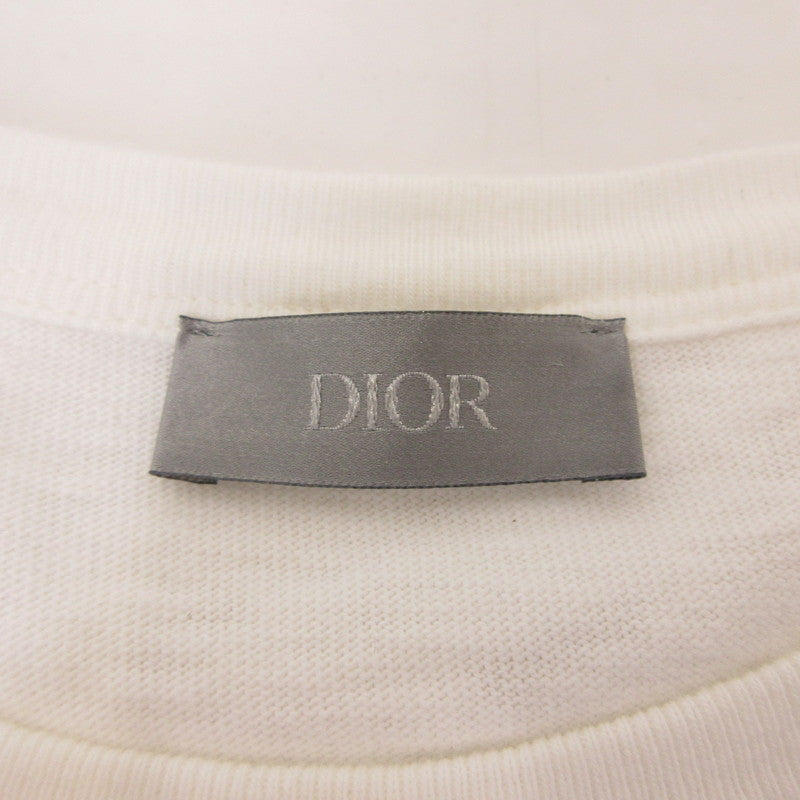 【中古】Dior | ディオール Slub Cotton Jersey T-Shirt 半袖Tシャツ 393J696A0849 国内正規品 ホワイト サイズ:S