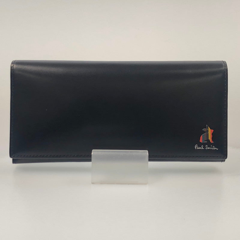 【中古】Paul Smith | ポール・スミス マーケトリーブライトストライプラビット 長財布 813018 P906 ブラック