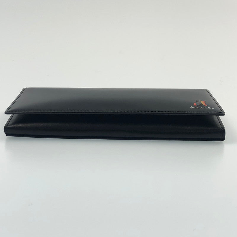 【中古】Paul Smith | ポール・スミス マーケトリーブライトストライプラビット 長財布 813018 P906 ブラック