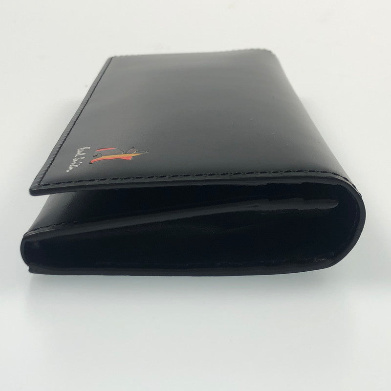 【中古】Paul Smith | ポール・スミス マーケトリーブライトストライプラビット 長財布 813018 P906 ブラック