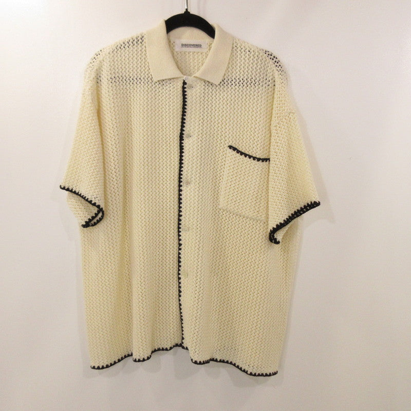 【中古】DISCOVERED | ディスカバード SHELL STITCH MESH KNIT SHIRTS 半袖シャツ DC-SS24-KN-05 アイボリー サイズ:1