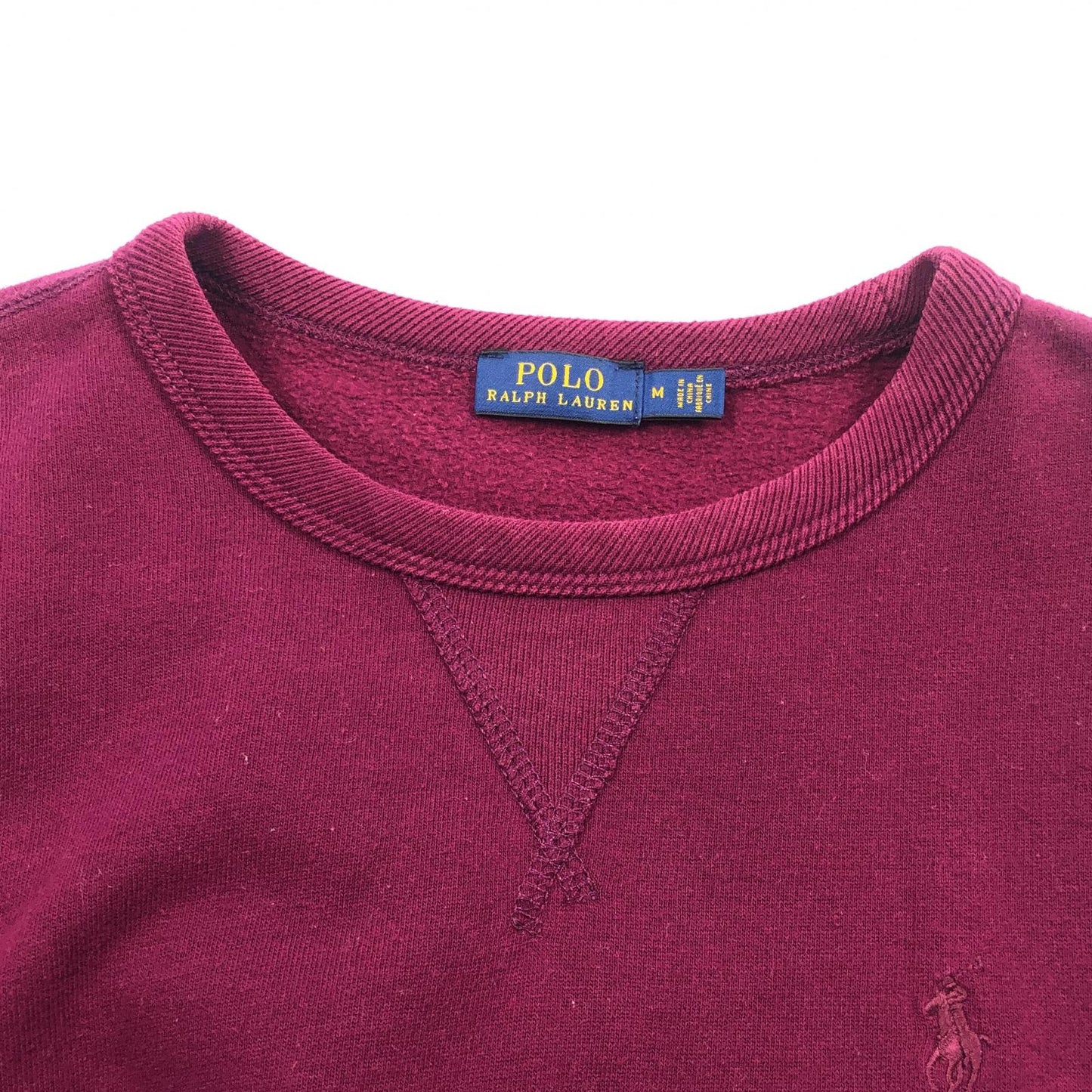 【中古】POLO RALPH LAUREN | ポロ・ラルフローレン ダブルニットスウェットシャツ スウェット ボルドー/バーガンディー サイズ:M