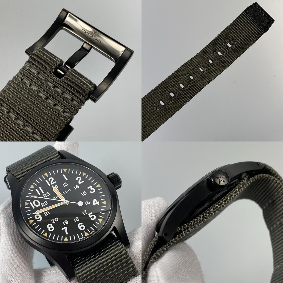 【中古】HAMILTON | ハミルトン KHAKI FIELD Mechanical 腕時計 H69409930 日差-4秒 ブラック