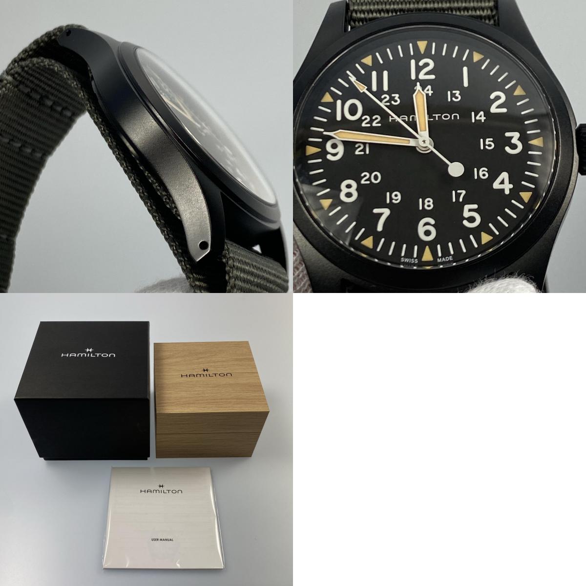 【中古】HAMILTON | ハミルトン KHAKI FIELD Mechanical 腕時計 H69409930 日差-4秒 ブラック