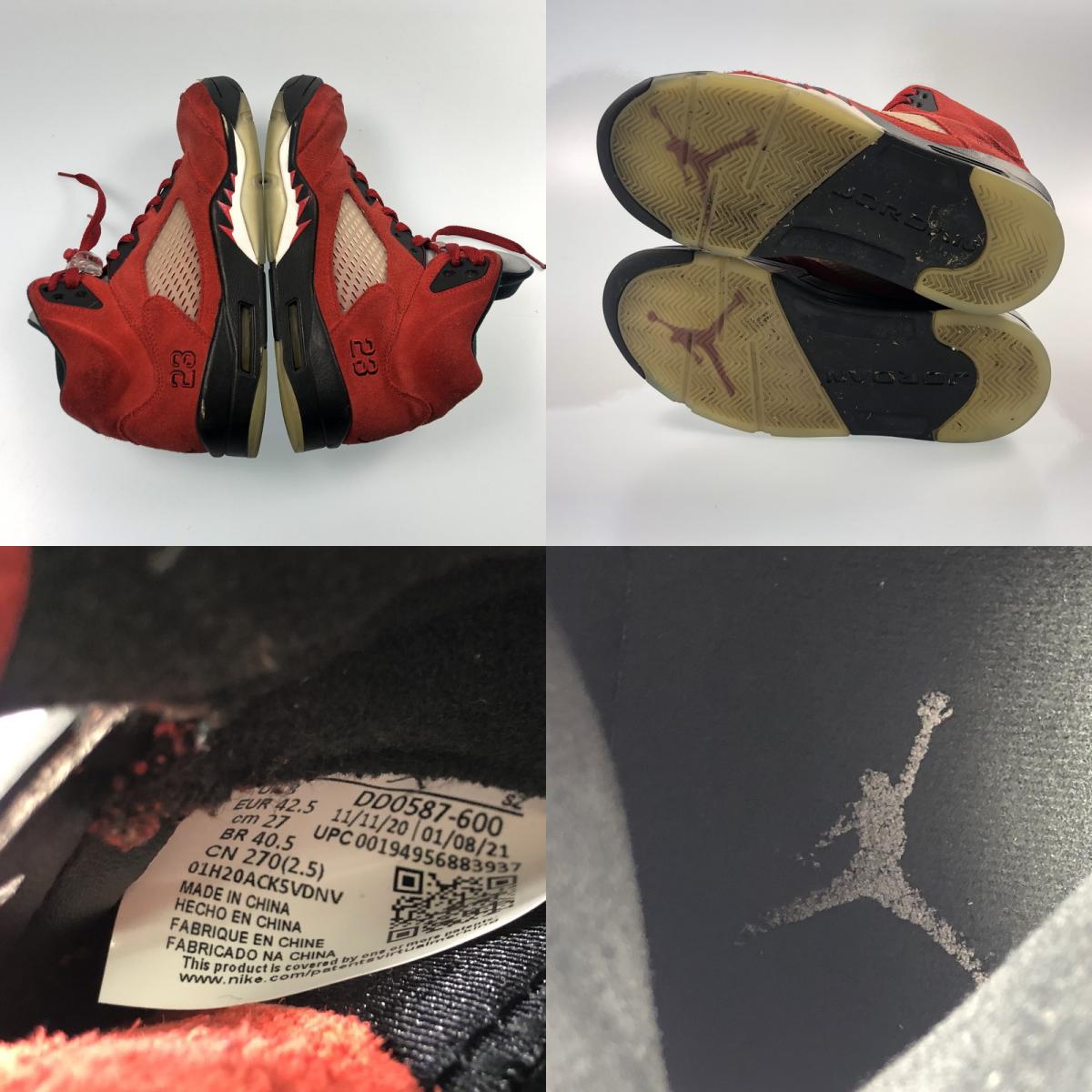 【中古】NIKE | ナイキ AIR JORDAN 5 RETRO 'RAGING BULL' スニーカー DD0587-600 レッド 27cm
