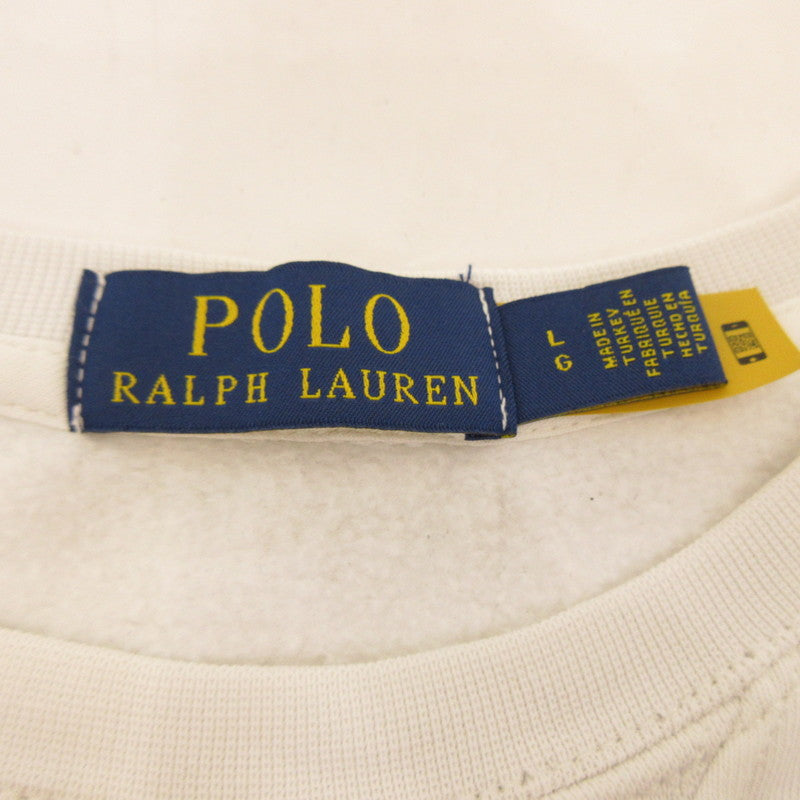 【中古】POLO RALPH LAUREN | ポロ・ラルフローレン HOLIDAY BEAR FLEECE CREW スウェット RL710953718 ホワイト サイズ:L