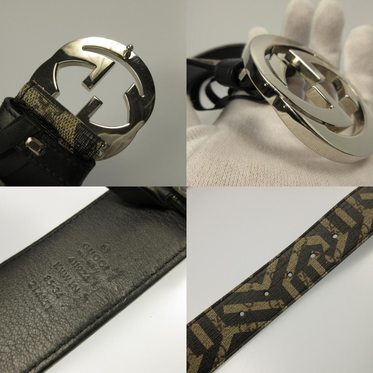 【中古】GUCCI | グッチ インターロッキングG ベルト 411924 KVW1N