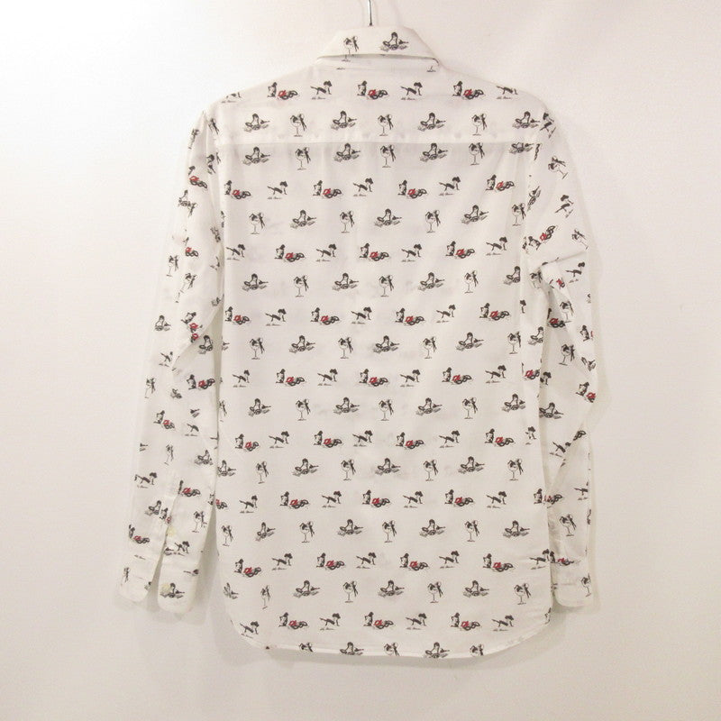 【中古】HYSTERIC GLAMOUR | ヒステリックグラマー 長袖シャツ 1241AH01 ×PLAYBOY ホワイト サイズ:S