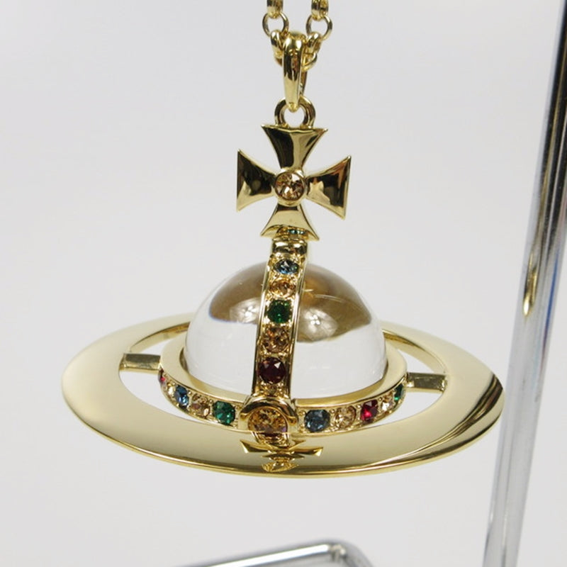 【中古】Vivienne Westwood | ヴィヴィアンウエストウッド NEWジャイアントオーブ ネックレス ワールズエンド限定 ゴールド