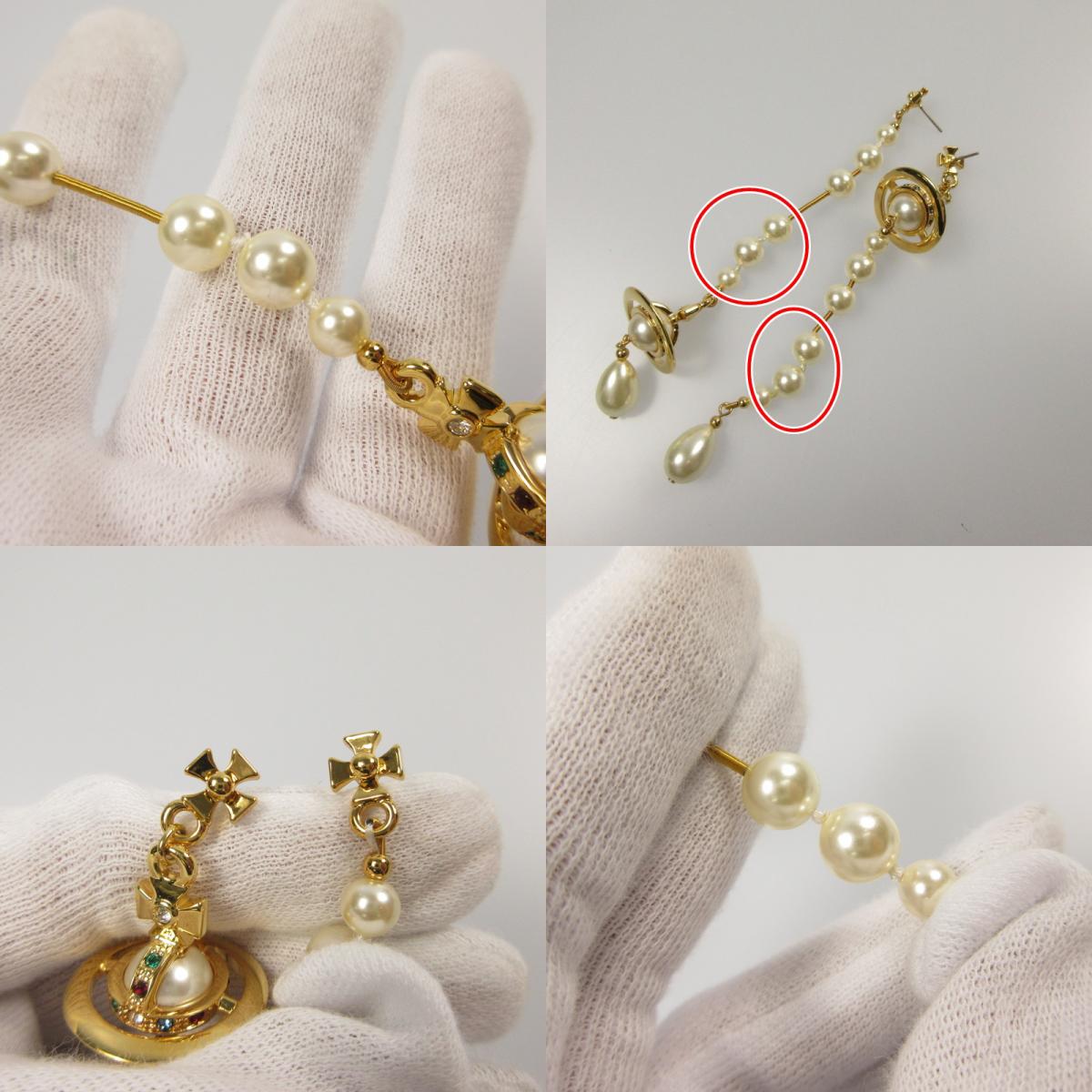 【中古】Vivienne Westwood | ヴィヴィアンウエストウッド ブロークンパール ピアス ゴールド