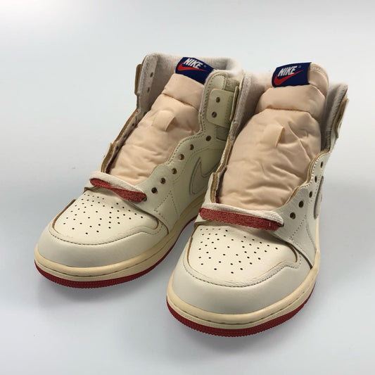 【中古】NIKE | ナイキ WMNS AIR JORDAN 1 HIGH OG RARE AIR CINNABAR スニーカー DB4612-100 アイボリー 26.5cm