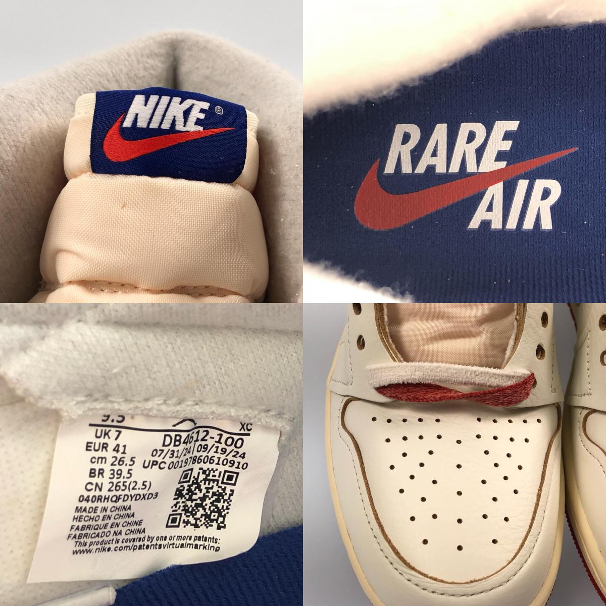 【中古】NIKE | ナイキ WMNS AIR JORDAN 1 HIGH OG RARE AIR CINNABAR スニーカー DB4612-100 アイボリー 26.5cm