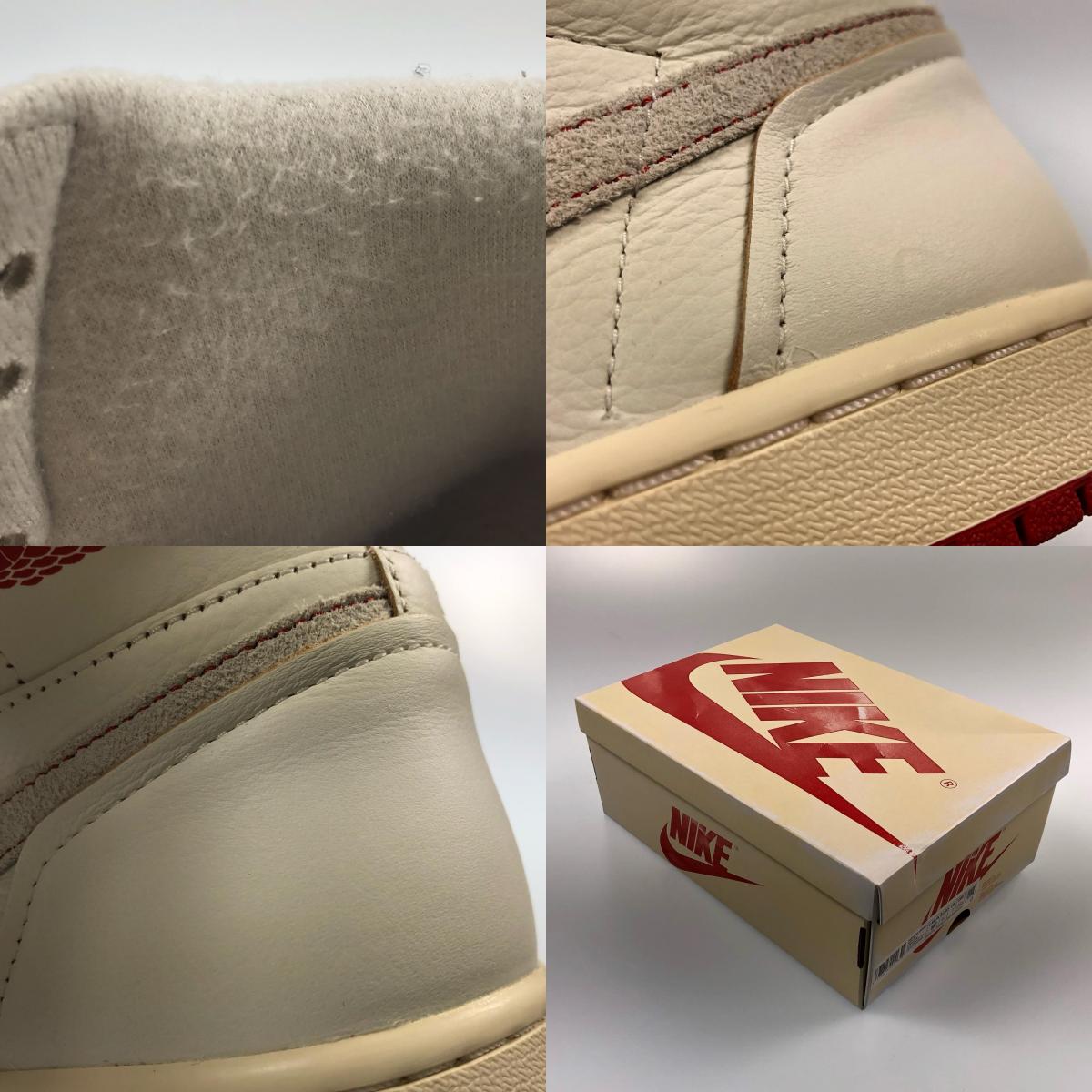 【中古】NIKE | ナイキ WMNS AIR JORDAN 1 HIGH OG RARE AIR CINNABAR スニーカー DB4612-100 アイボリー 26.5cm