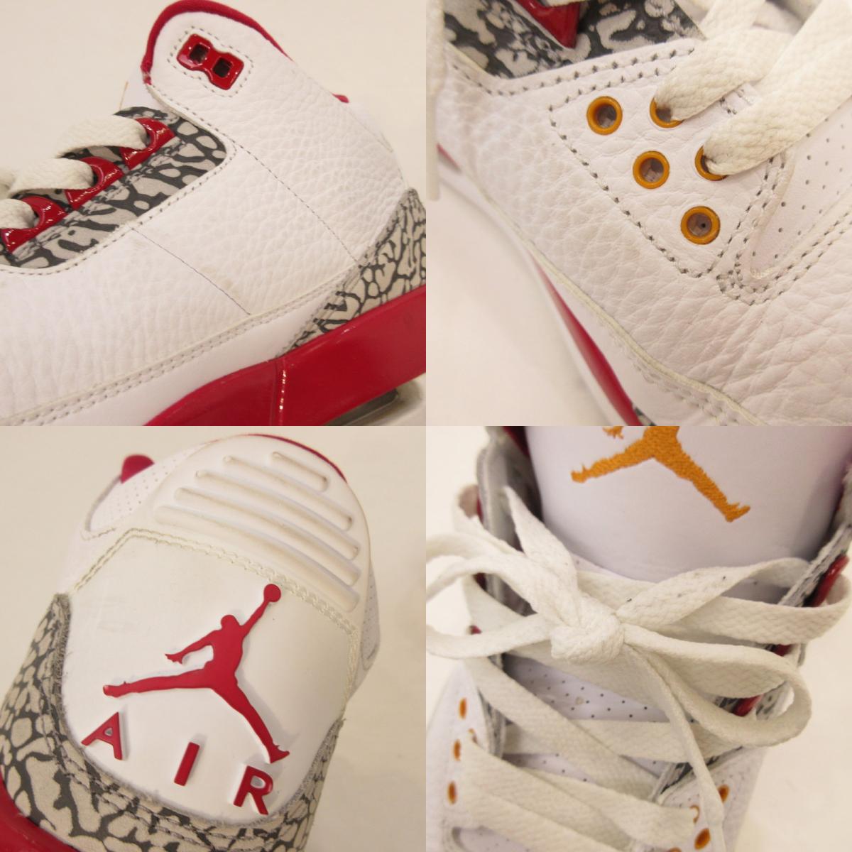 【中古】NIKE | ナイキ Air Jordan 3 'Cardinal Red' スニーカー CT8532-126 ホワイト 29cm