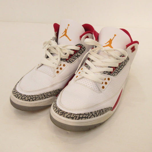 【中古】NIKE | ナイキ Air Jordan 3 'Cardinal Red' スニーカー CT8532-126 ホワイト 29cm