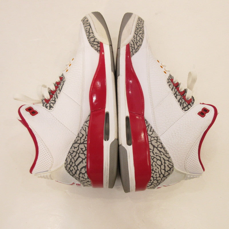 【中古】NIKE | ナイキ Air Jordan 3 'Cardinal Red' スニーカー CT8532-126 ホワイト 29cm