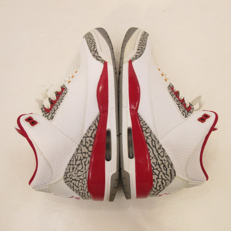 【中古】NIKE | ナイキ Air Jordan 3 'Cardinal Red' スニーカー CT8532-126 ホワイト 29cm