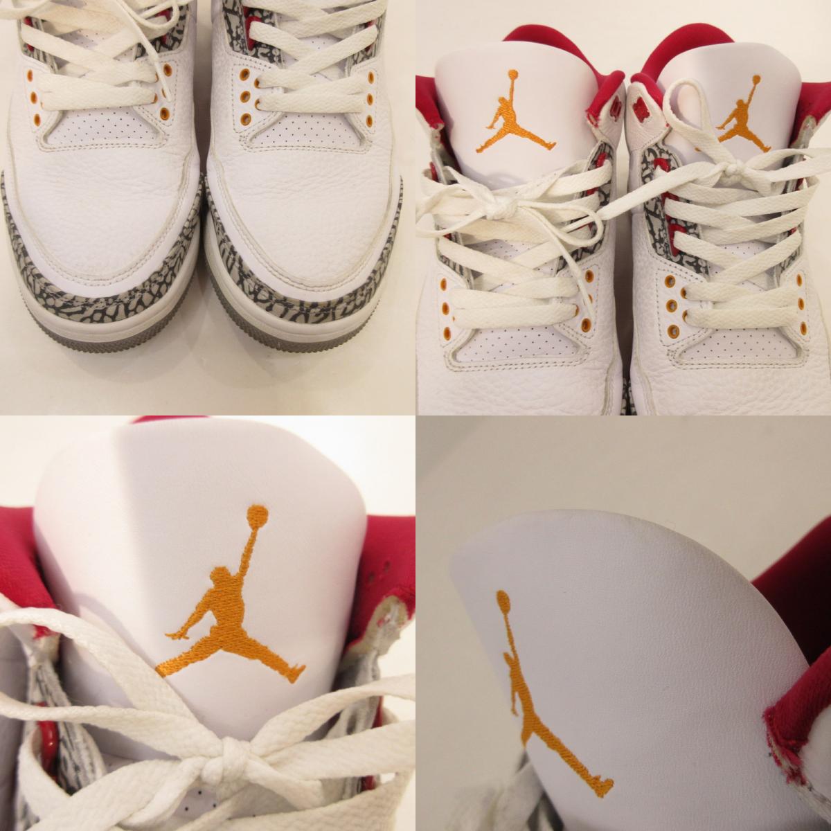 【中古】NIKE | ナイキ Air Jordan 3 'Cardinal Red' スニーカー CT8532-126 ホワイト 29cm