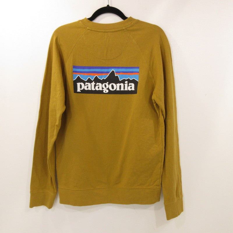 【中古】patagonia | パタゴニア メンズ・P-6 ロゴ・オーガニック・クルー 長袖Tシャツ 39603 イエロー サイズ:S