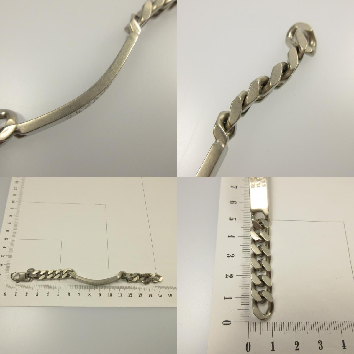 【中古】Maison Margiela | メゾンマルジェラ ナンバリングロゴチェーンブレスレット ブレスレット SM6UY0049 シルバー