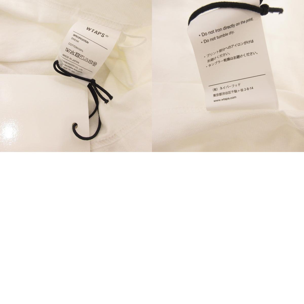 【中古】W)TAPS | ダブルタップス LLW/SS/COTTON 半袖Tシャツ 221ATDT-STM08S ホワイト サイズ:2