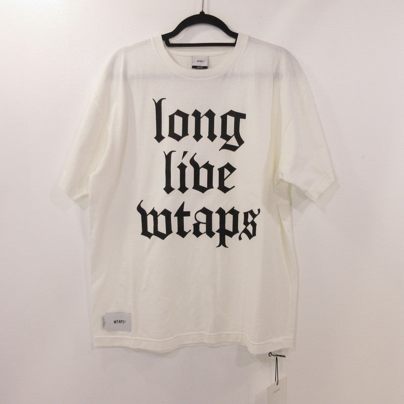 【中古】W)TAPS | ダブルタップス LLW/SS/COTTON 半袖Tシャツ 221ATDT-STM08S ホワイト サイズ:2